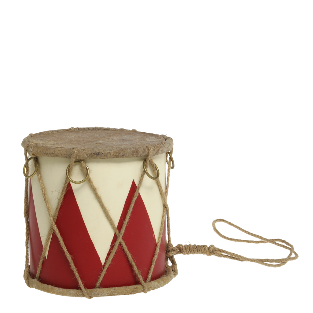 Chic Antique Vintage Trommel mit Leder handgemacht