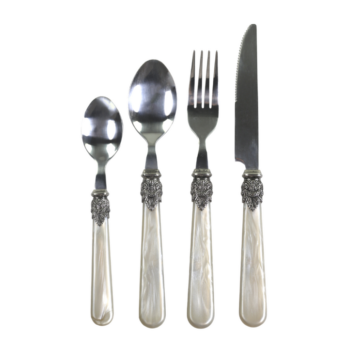 Chic Antique Linas Besteck Antique Champagner mit Silber Deko 4er Set