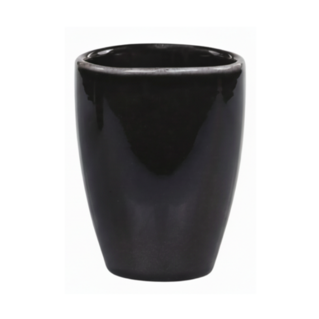Chic Antique Calais Becher Schwarz Steingut Freisteller