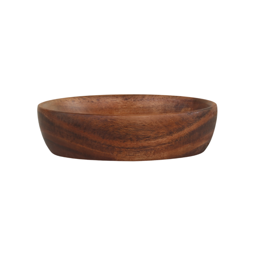 Chic Antique Laon Schale aus Akazienholz Natur Ø10 cm freigestellt
