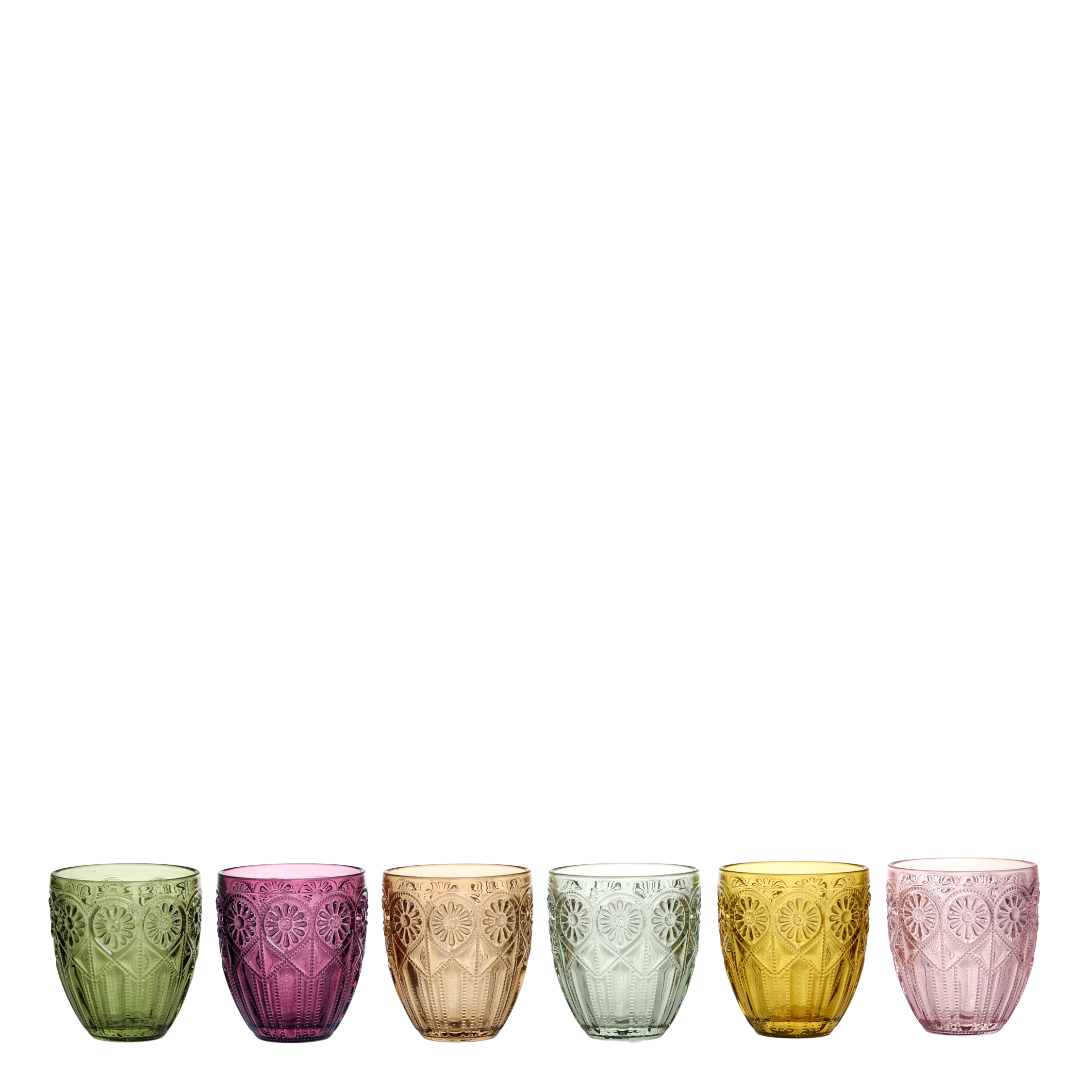 Chic Antique Saint-Émilion Glas mit Muster 6er Set