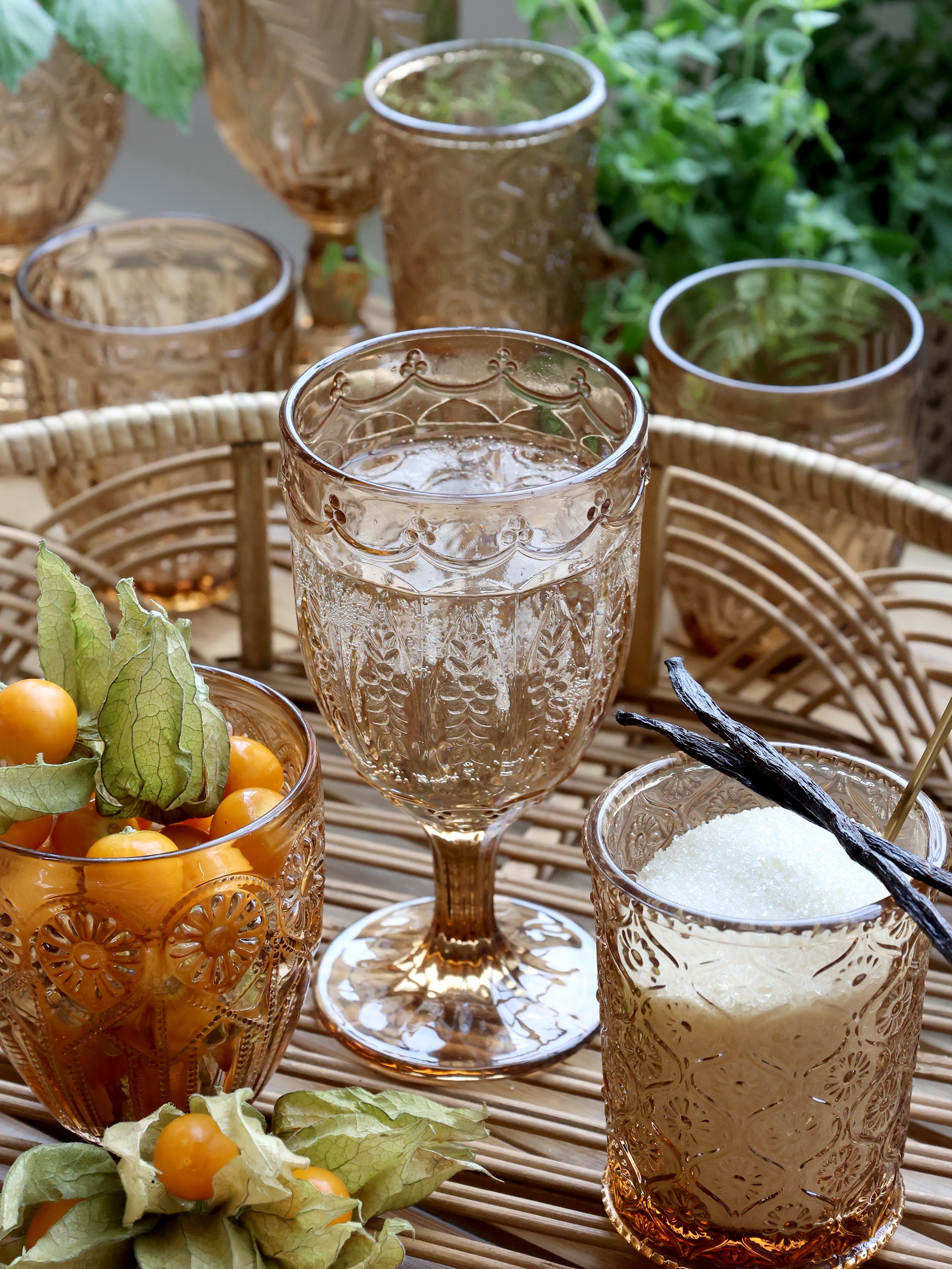 Chic Antique Saint-Émilion Glas mit Muster 6er Set