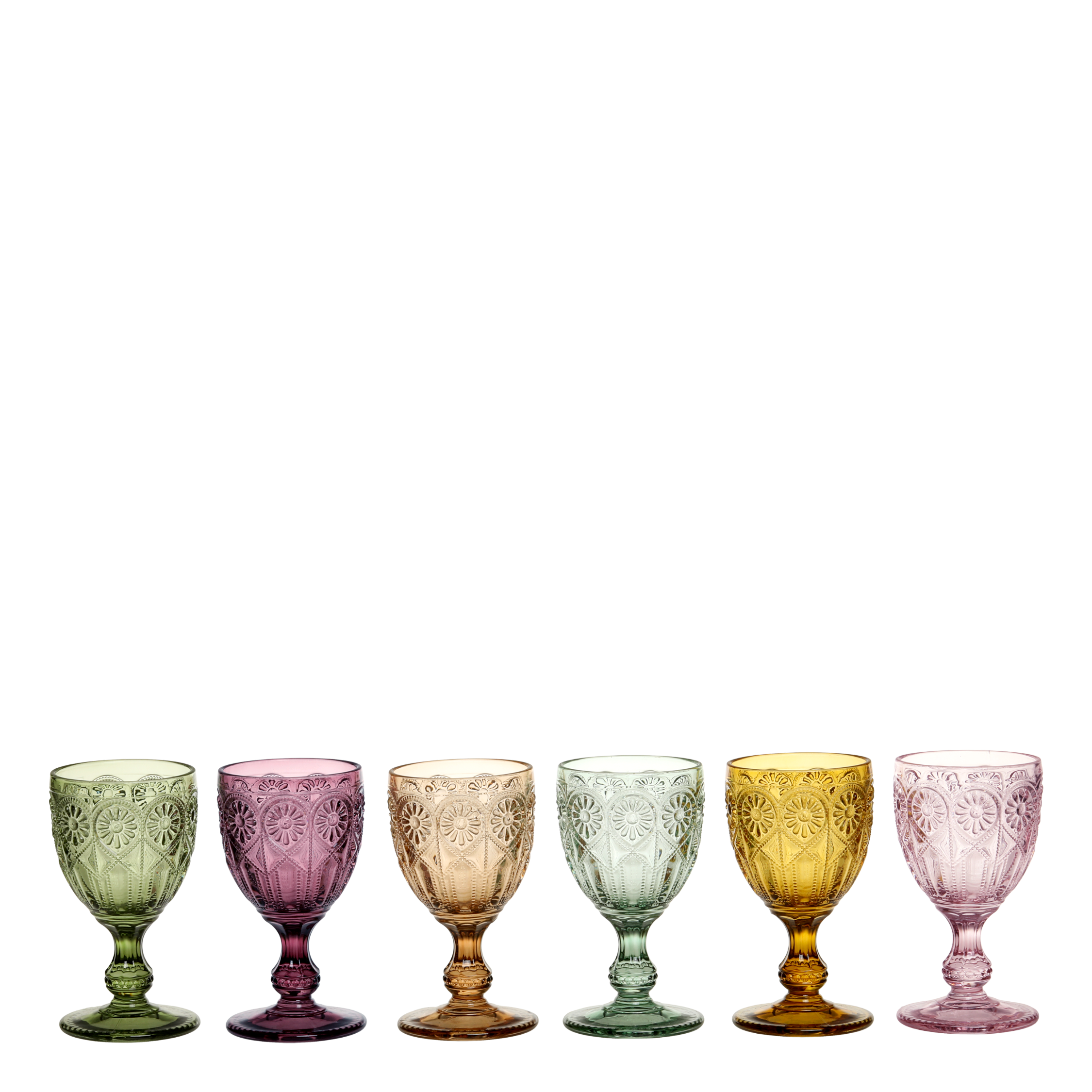 Chic Antique Saint-Émilion Weinglas mit Muster 6er Set