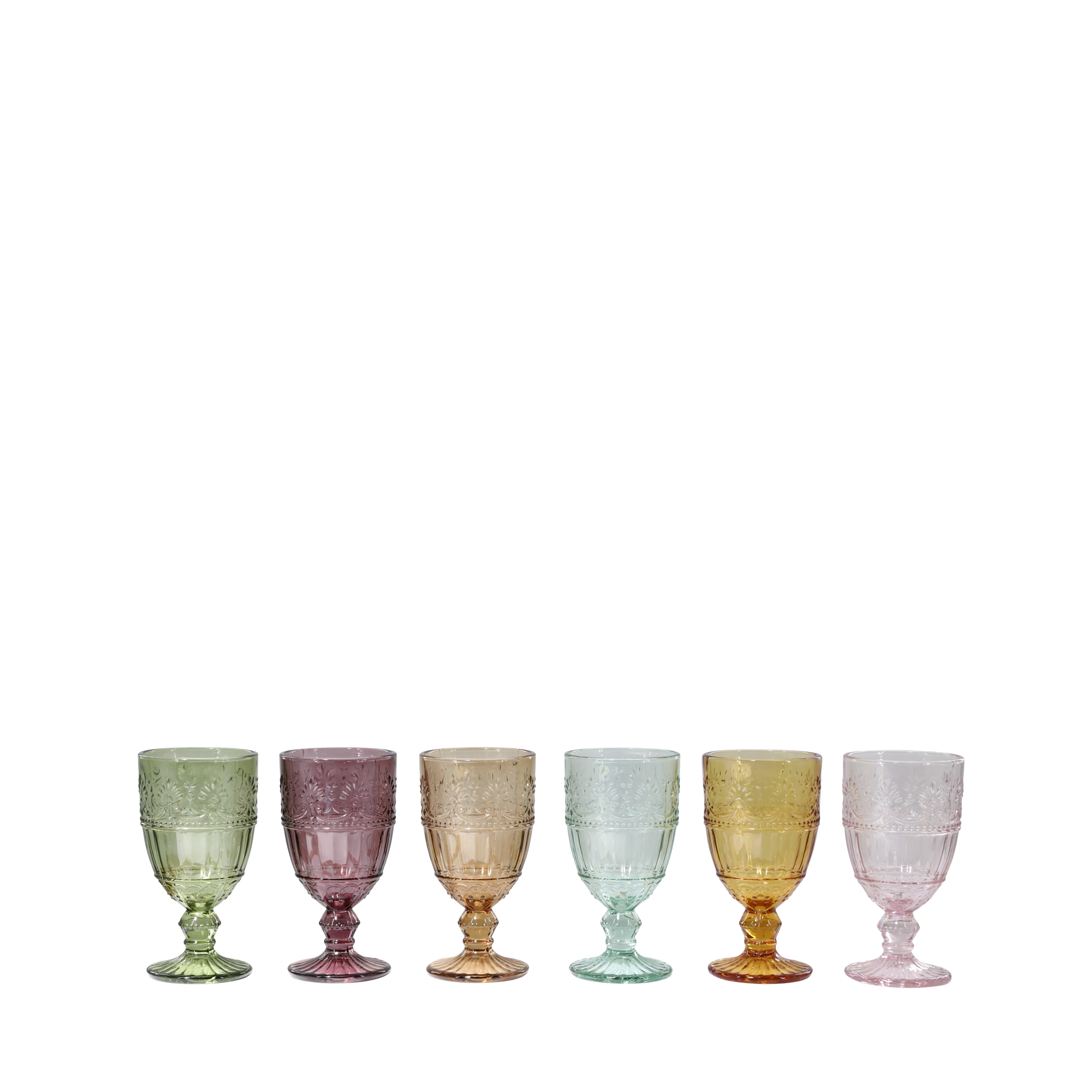 Chic Antique Saint-Émilion Weinglas mit Muster 6er Set