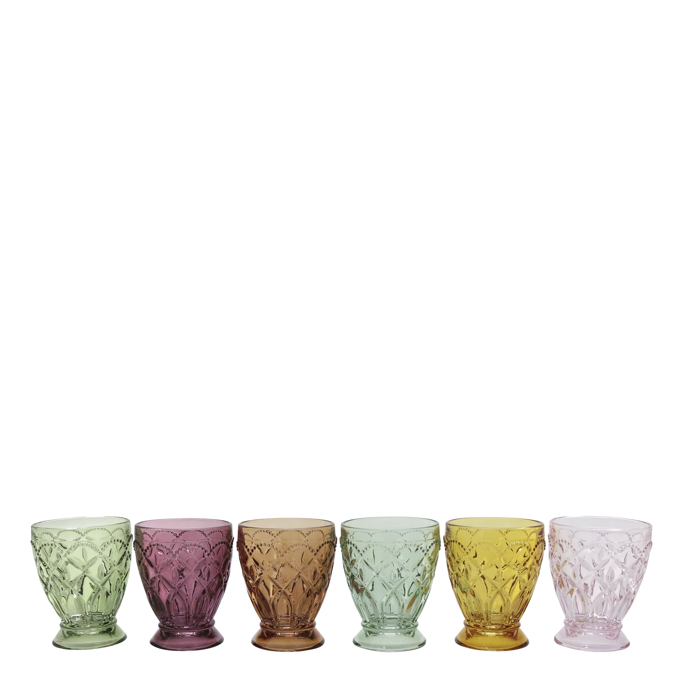 Chic Antique Saint-Émilion Glas mit Muster 6er Set