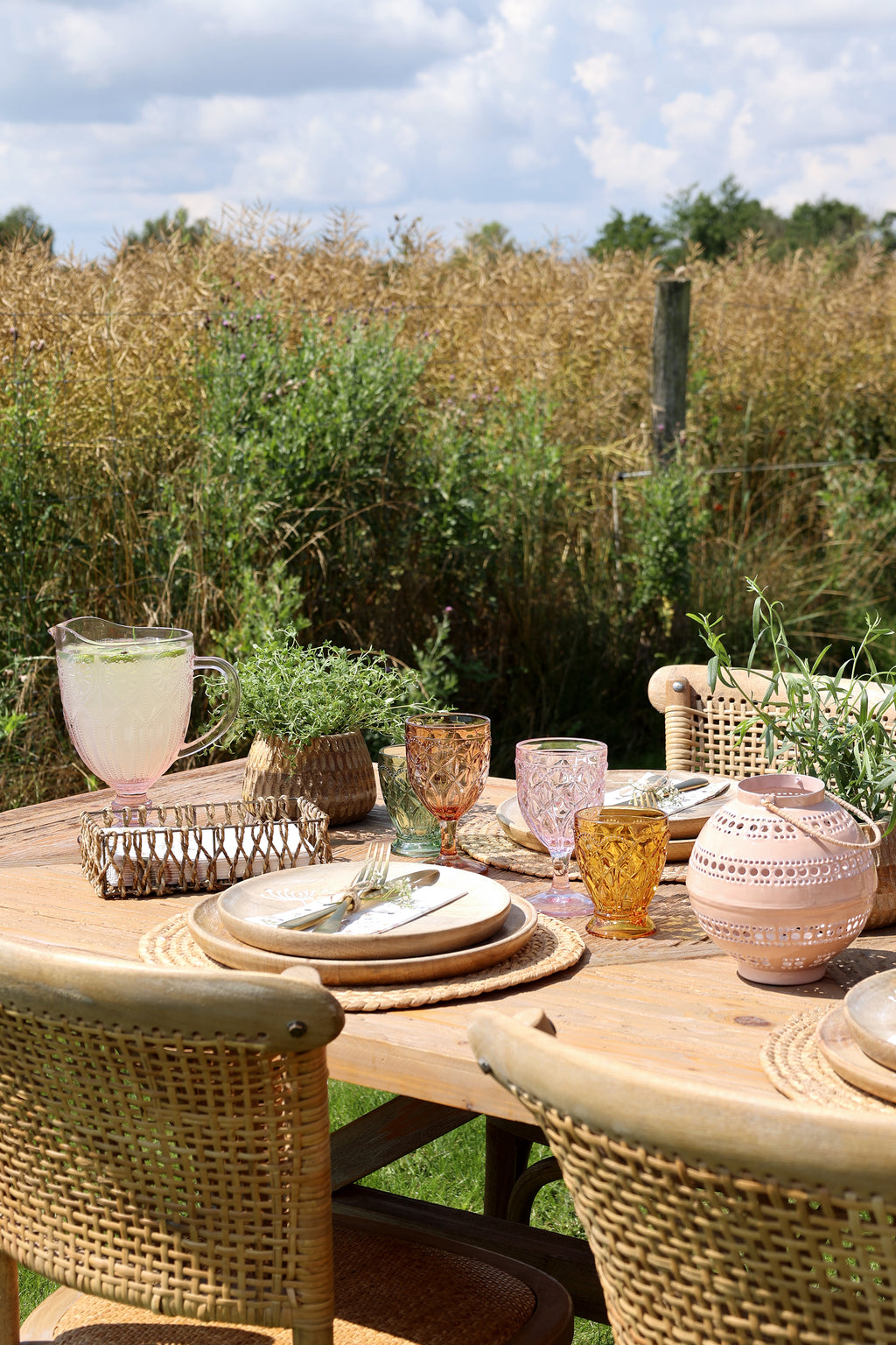 Chic Antique Saint-Émilion Glas mit Muster 6er Set