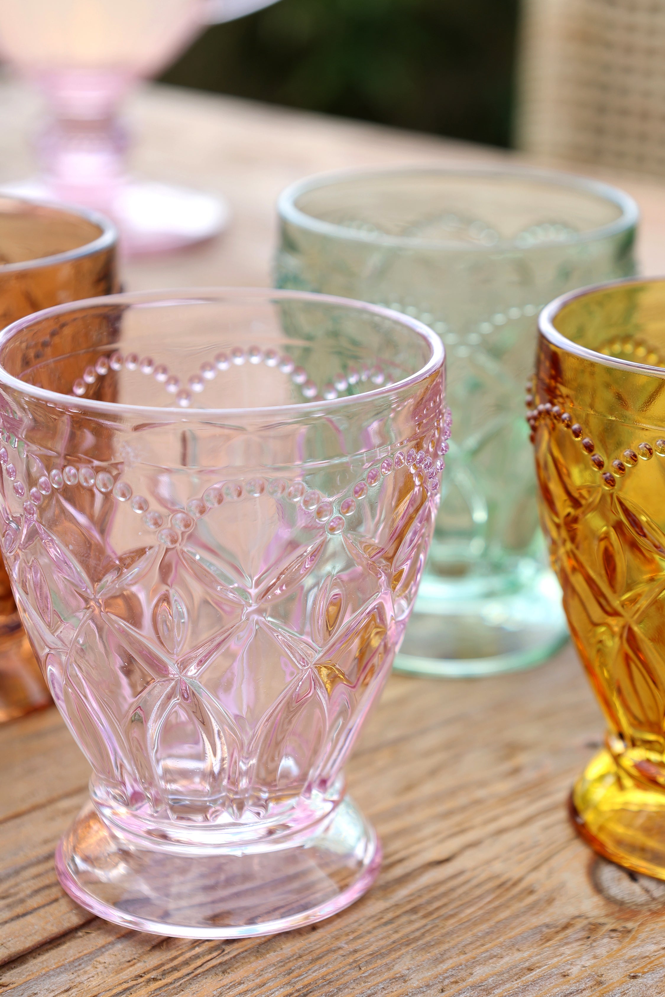Chic Antique Saint-Émilion Glas mit Muster 6er Set