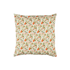Ib Laursen Kissenbezug mit Blumen in Orange Rosa und Creme im skandinavischen Landhausstil