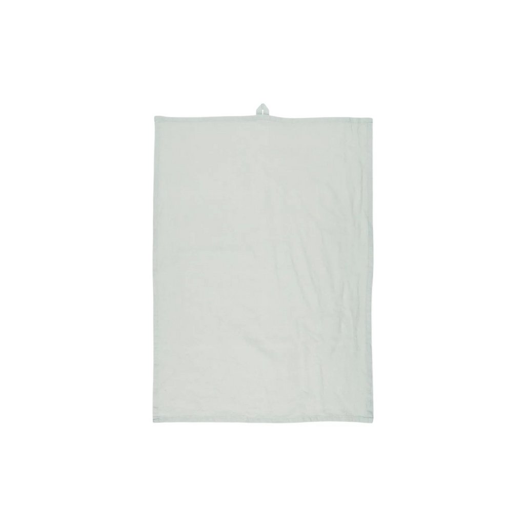 Ib Laursen Geschirrtuch Freja hellgrau aus Leinen und Baumwolle Küchentuch 50x70 cm