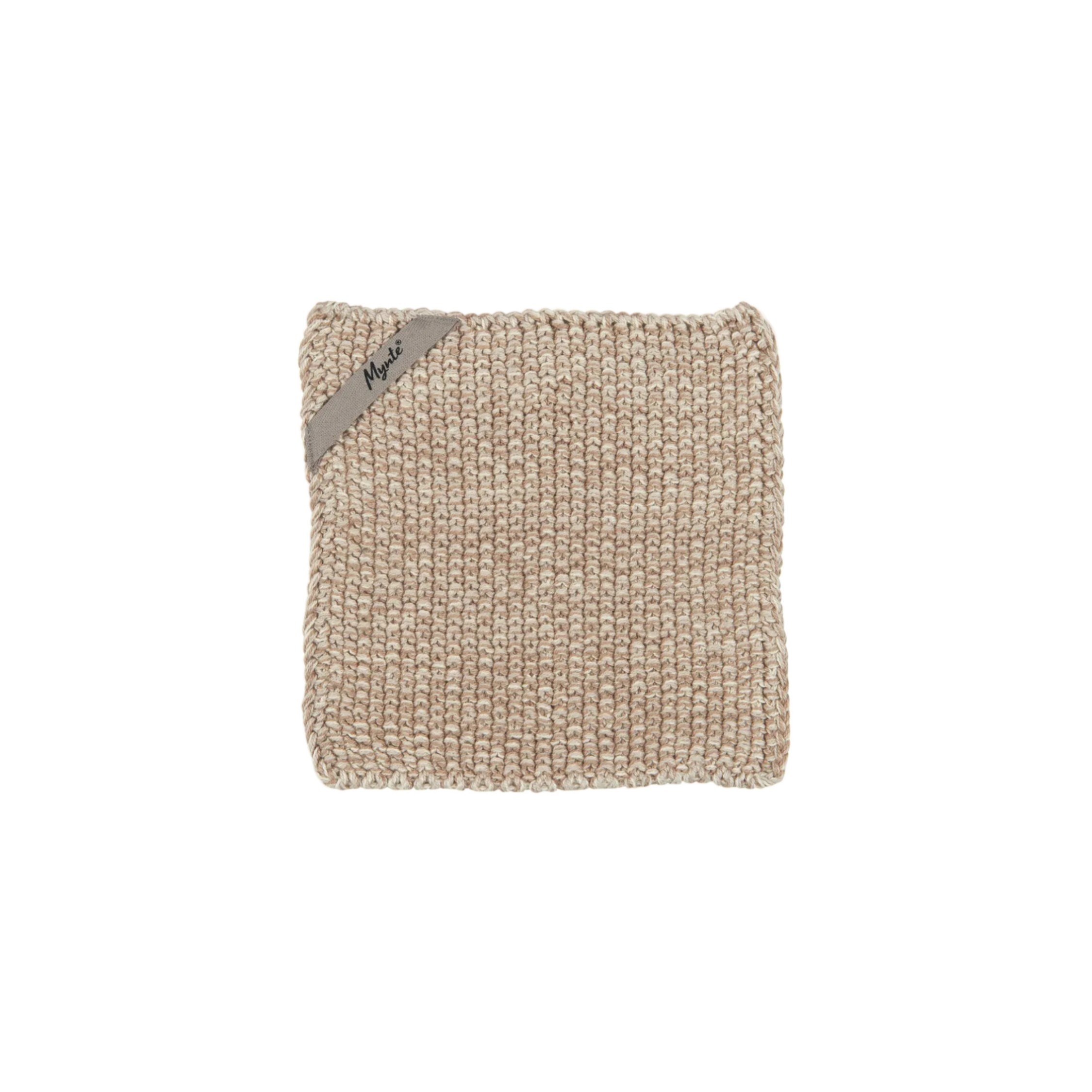 Ib Laursen Mynte Topflappen natur gestrickt aus Baumwolle im skandinavischen Küchenstil