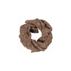 Ib Laursen Halstuch Braun Melange aus gestrickter Baumwolle als Rundschal im minimalistischen Design