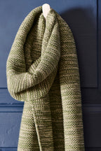 Ib Laursen Halstuch Grün Melange gestrickt aus Baumwolle mit feiner Melange-Struktur im skandinavischen Stil