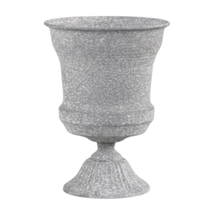 Chic Antique Aufsatz auf Fuß aus Eisen in Antique Zink im Vintage Landhausstil
