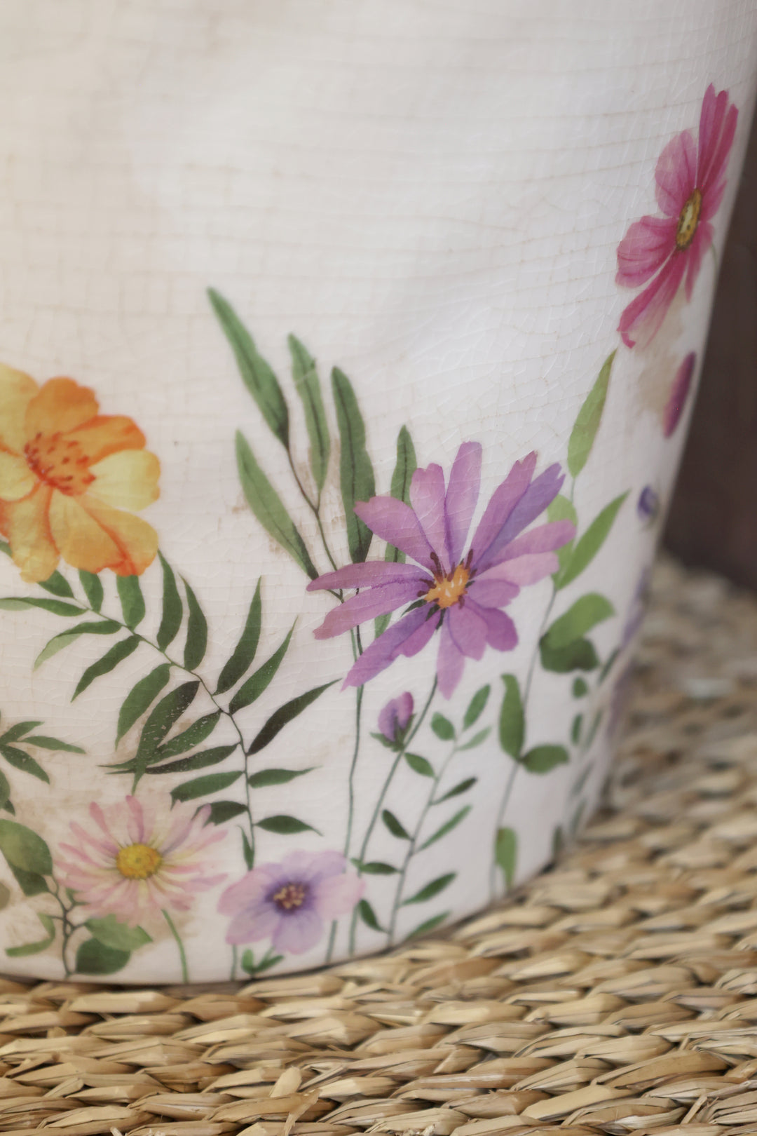 Chic Antique Avignon Keramikkanne Detail florales Blumenmuster Landhausstil