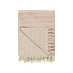 Ib Laursen Plaid creme hellrosa mit Streifenmuster im skandinavischen Landhausstil