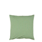 Ib Laursen Kissenbezug Pelle grün mit kleinen naturfarbigen Karos