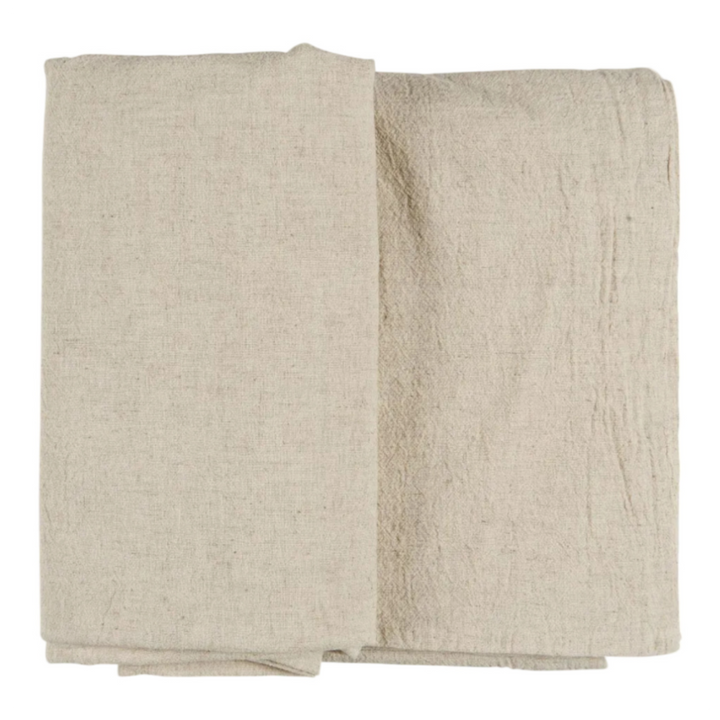 Ib Laursen Tischdecke quadratisch 160x160 cm leinenfarben aus Baumwolle und Leinen im skandinavischen Landhausstil