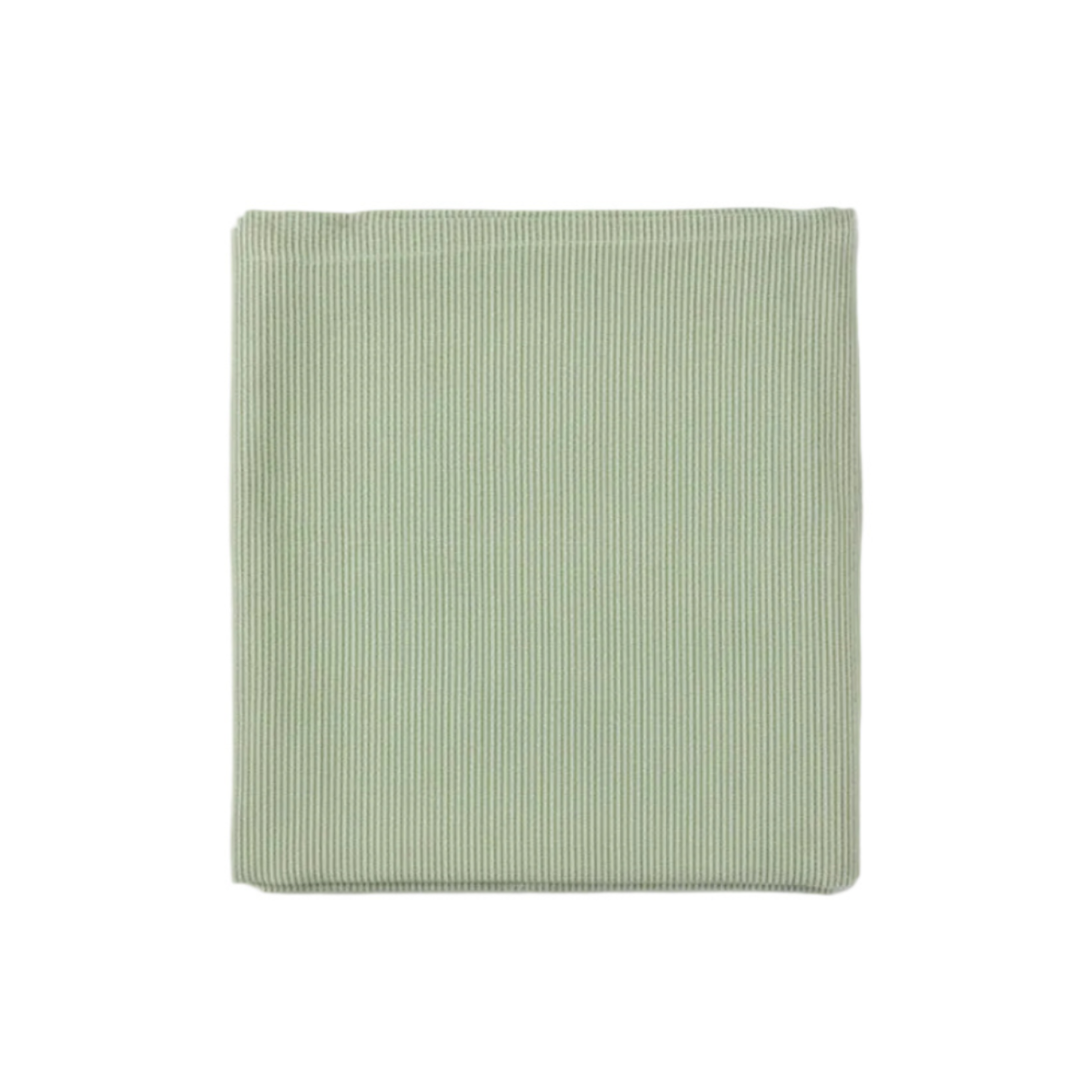 Ib Laursen Tischdecke Emil grün gestreift aus Baumwolle im skandinavischen Landhausstil
