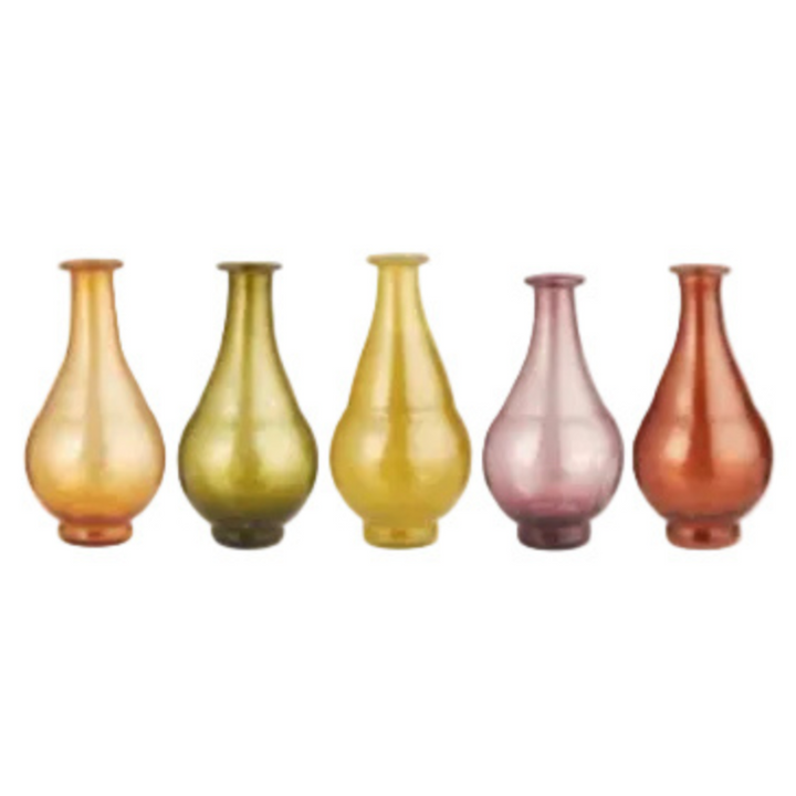 Ib Laursen Vase Anemone 5er Set UNIKA mundgeblasene Glasvasen in verschiedenen Farben
