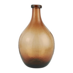 Ib Laursen Glasballon aus braunem mundgeblasenem Glas im Vintage Stil