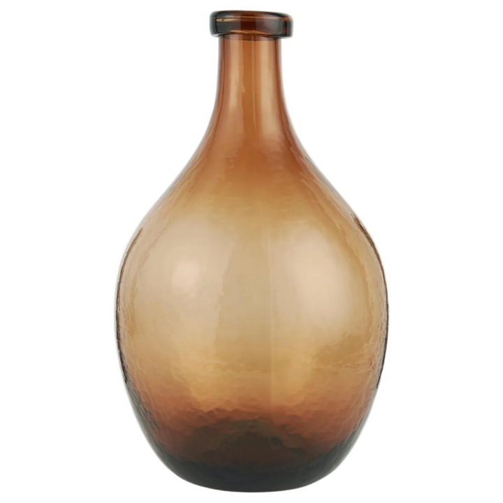 Ib Laursen Glasballon aus braunem mundgeblasenem Glas im Vintage Stil