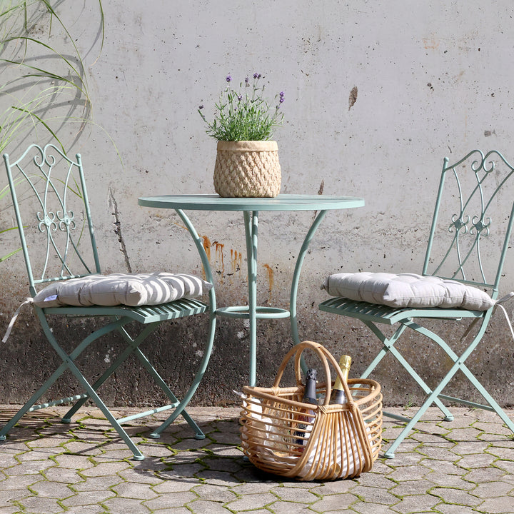 Französisches Bistro Set von Chic Antique in Antique Verte für Garten oder Balkon