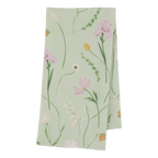 Aix Geschirrtuch grün mit Blumen