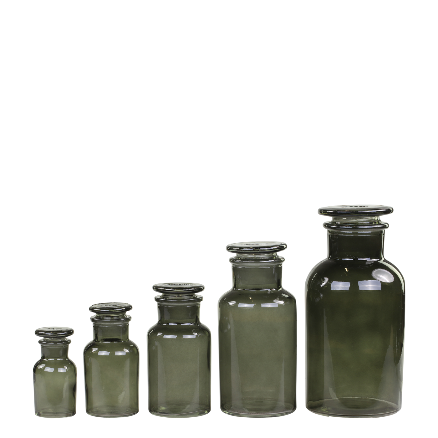 Altfranzösische Apothekerglas 5er Set