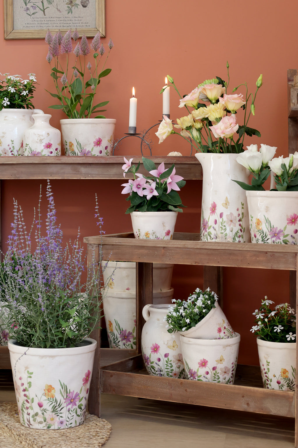 Chic Antique Avignon Kanne mit Blumenmotiv Shabby Chic