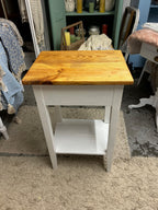 Antiker Beistelltisch, Naturplatte, Shabby Chic