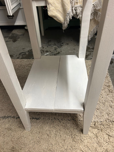 Antiker Beistelltisch, Naturplatte, Shabby Chic