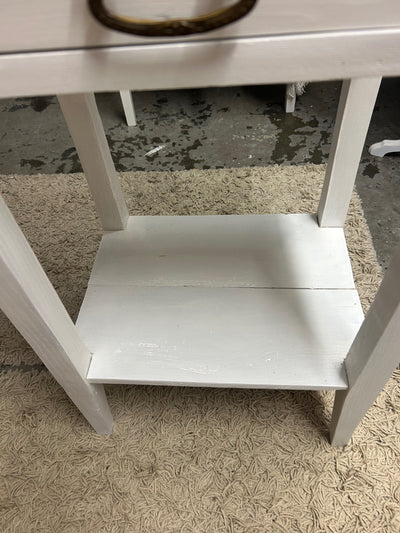 Antiker Beistelltisch, Naturplatte, Shabby Chic