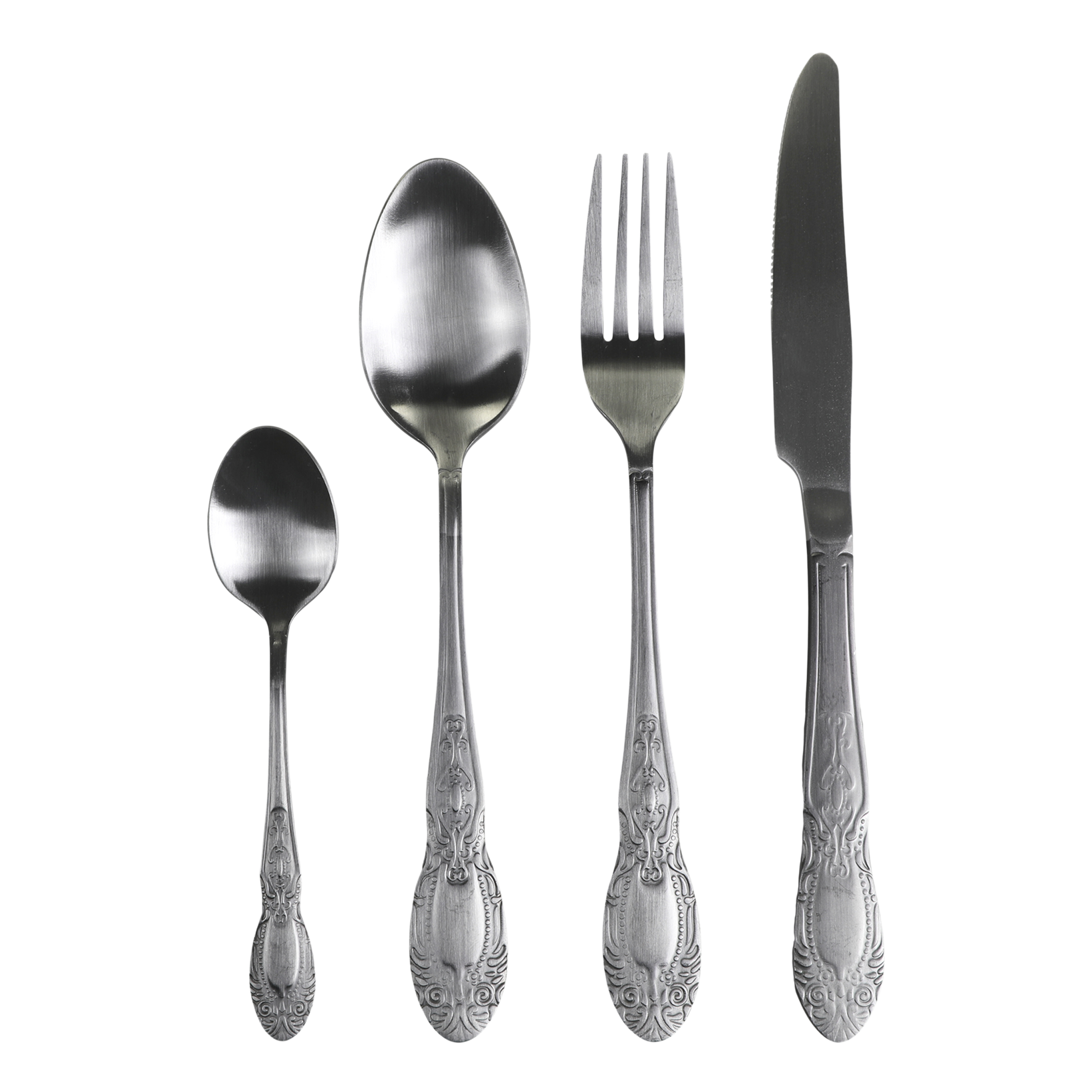 Chic Antique Besteck mit Dekor Set von 4 Matt Shabby Chic