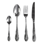 Chic Antique Besteck mit Dekor Set von 4 Glänzend Shabby Chic