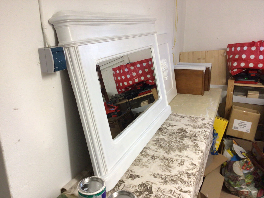 Antiker Spiegel, Biedermeier, Massivholz