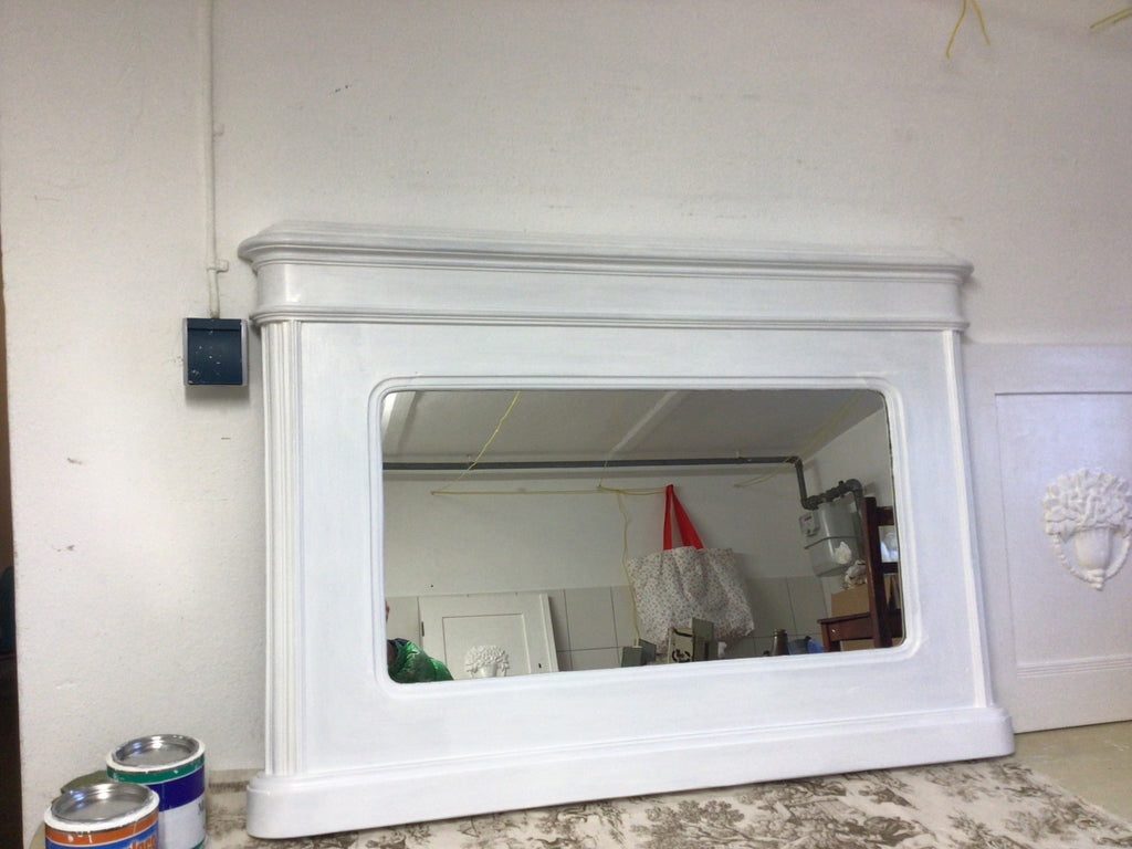 Antiker Spiegel, Biedermeier, Massivholz