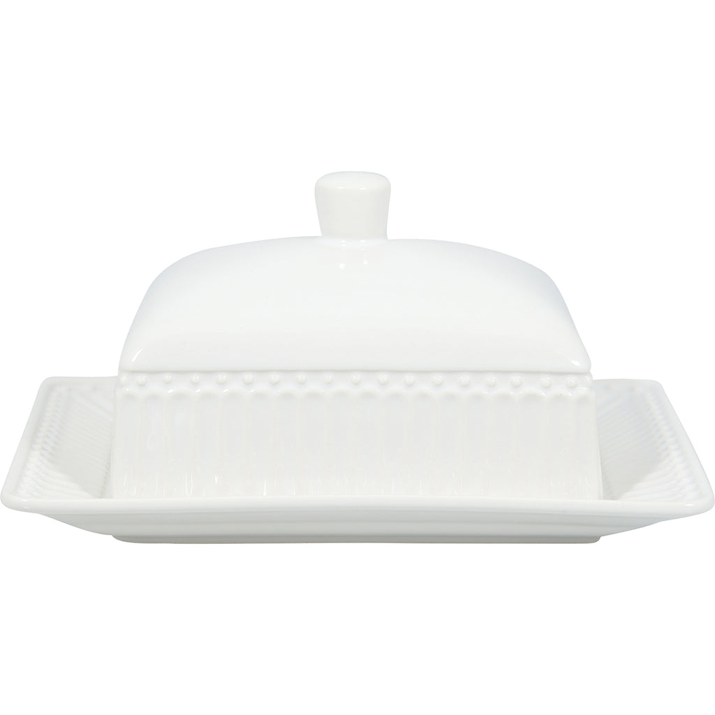 GreenGate Butterdose Alice Weiß