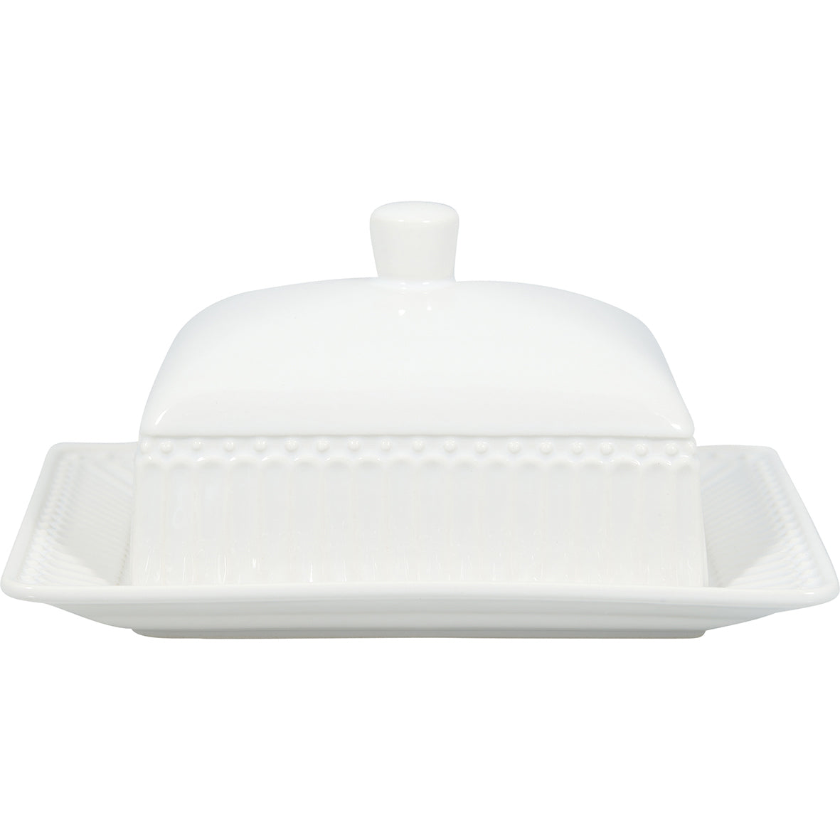 GreenGate Butterdose Alice Weiß