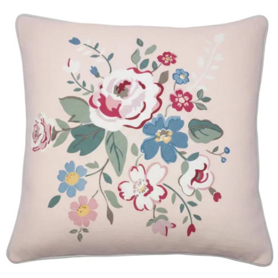 GreenGate Kissenbezug Inge Marie Pieceprint hellrosa mit Blumenmuster im skandinavischen Landhausstil