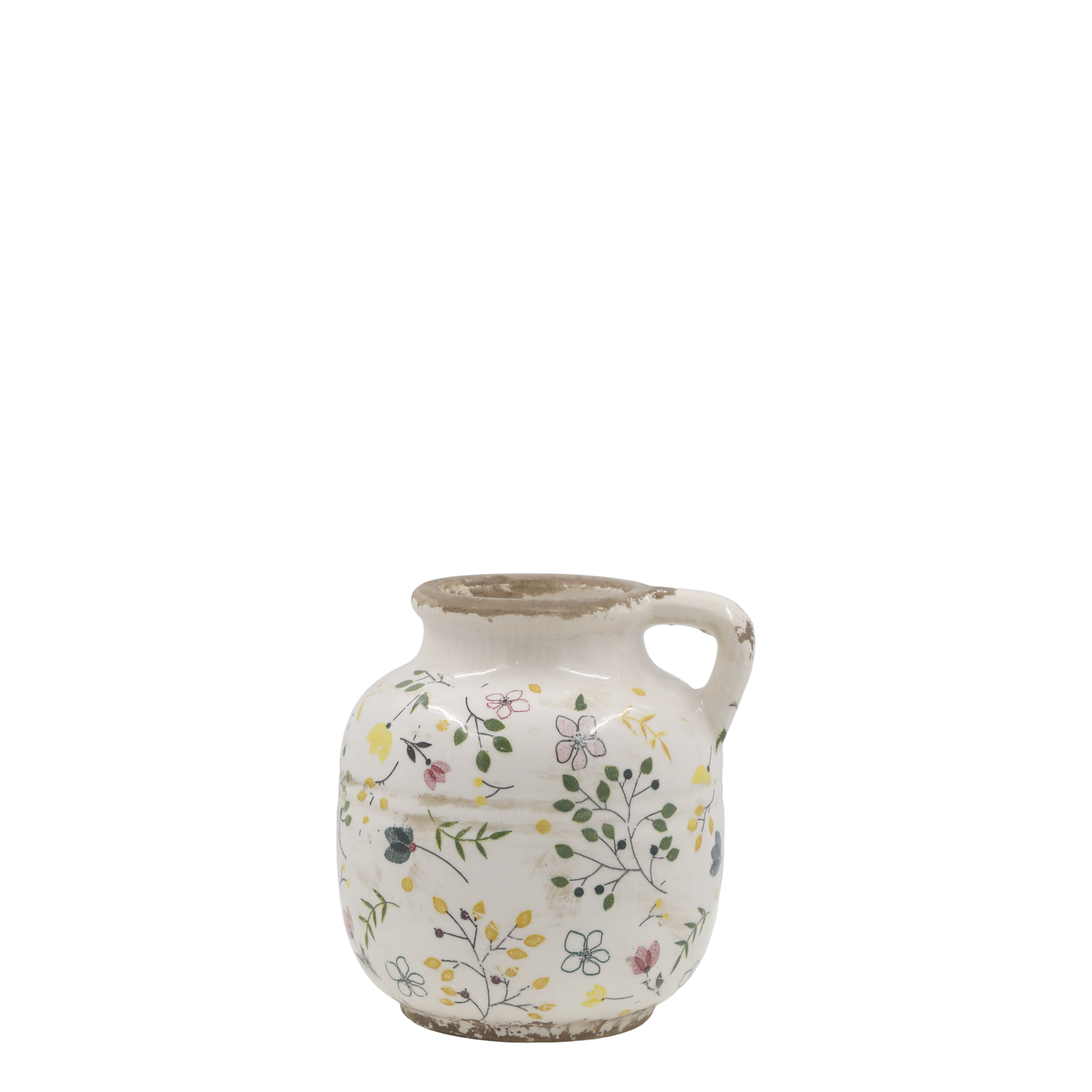 Chic Antique Cavaillon Flasche mit Blumenmotiv Landhaus