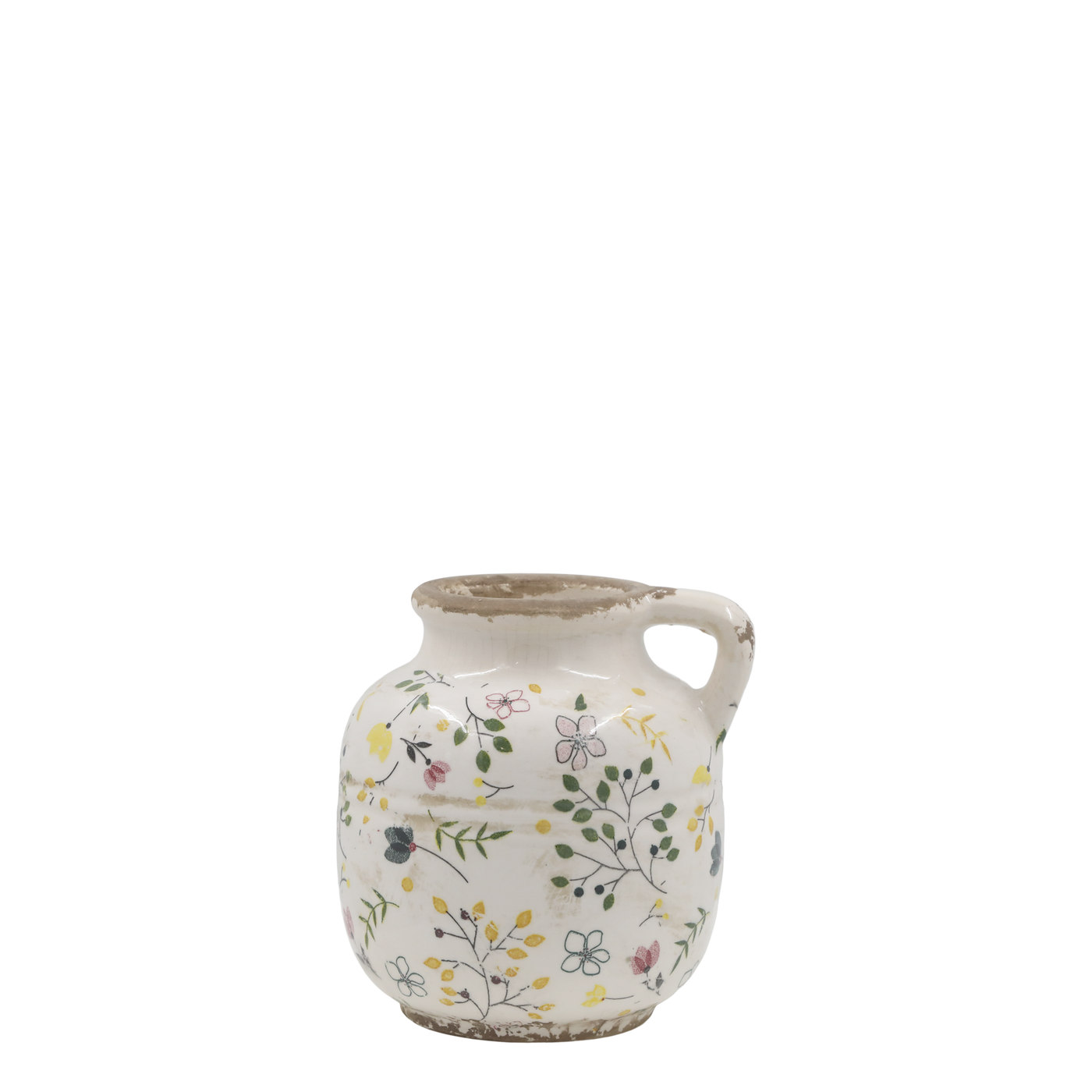 Chic Antique Cavaillon Flasche mit Blumenmotiv Landhaus