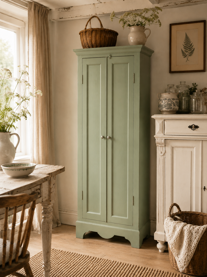Antiker Kleiderschrank Salbeigrün Shabby Chic