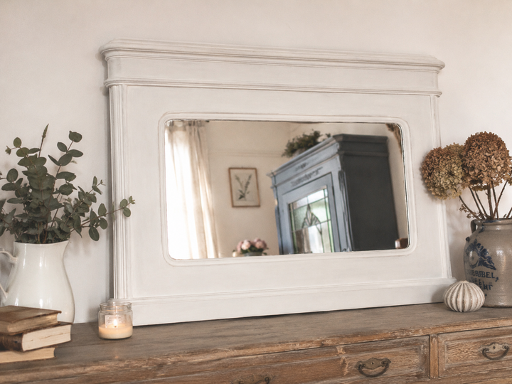 Antiker Spiegel, Biedermeier Massivholz Shabby Chic