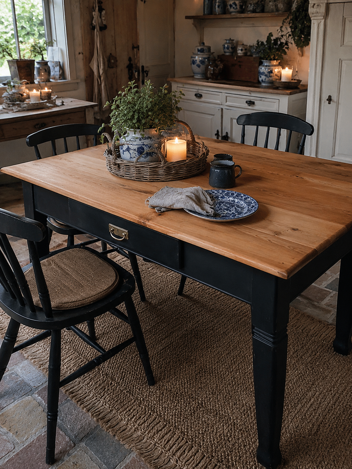 Antiker Küchentisch mit Schublade Gründerzeit Shabby Chic