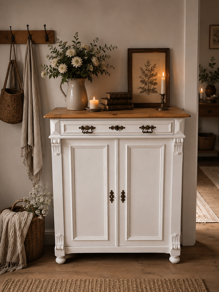 Antikes Vertiko mit Naturplatte Gründerzeit Shabby Chic