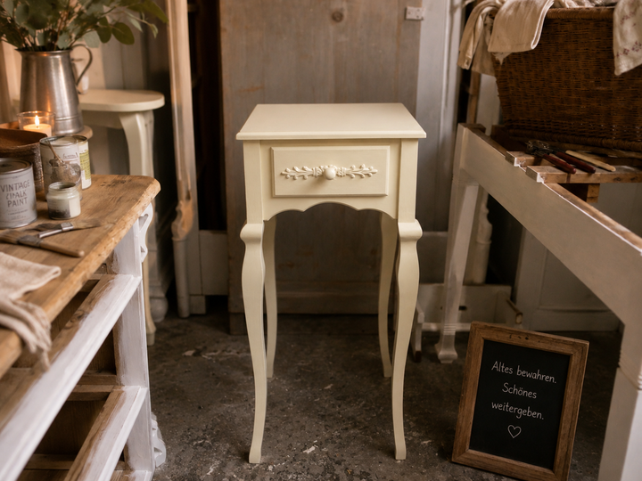 Alter eleganter Beistelltisch Vintage Shabby Chic