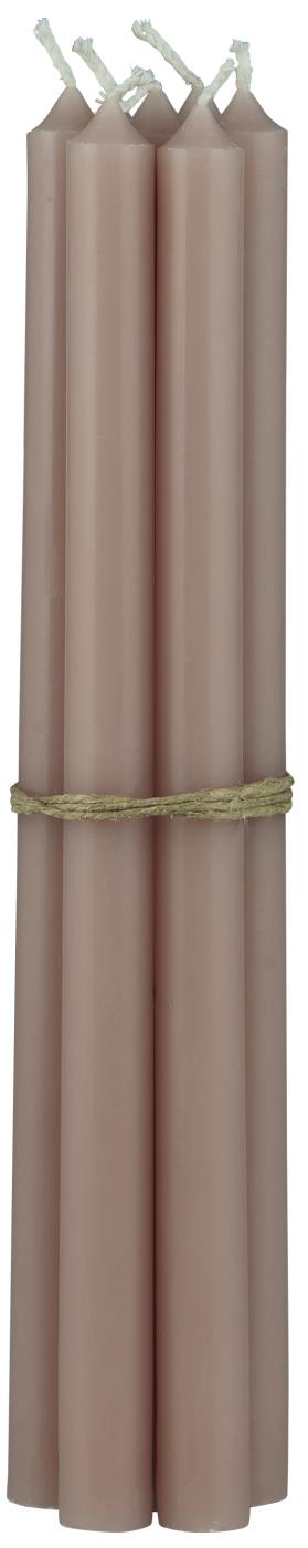 Dünne hohe Kerze, rosa malva