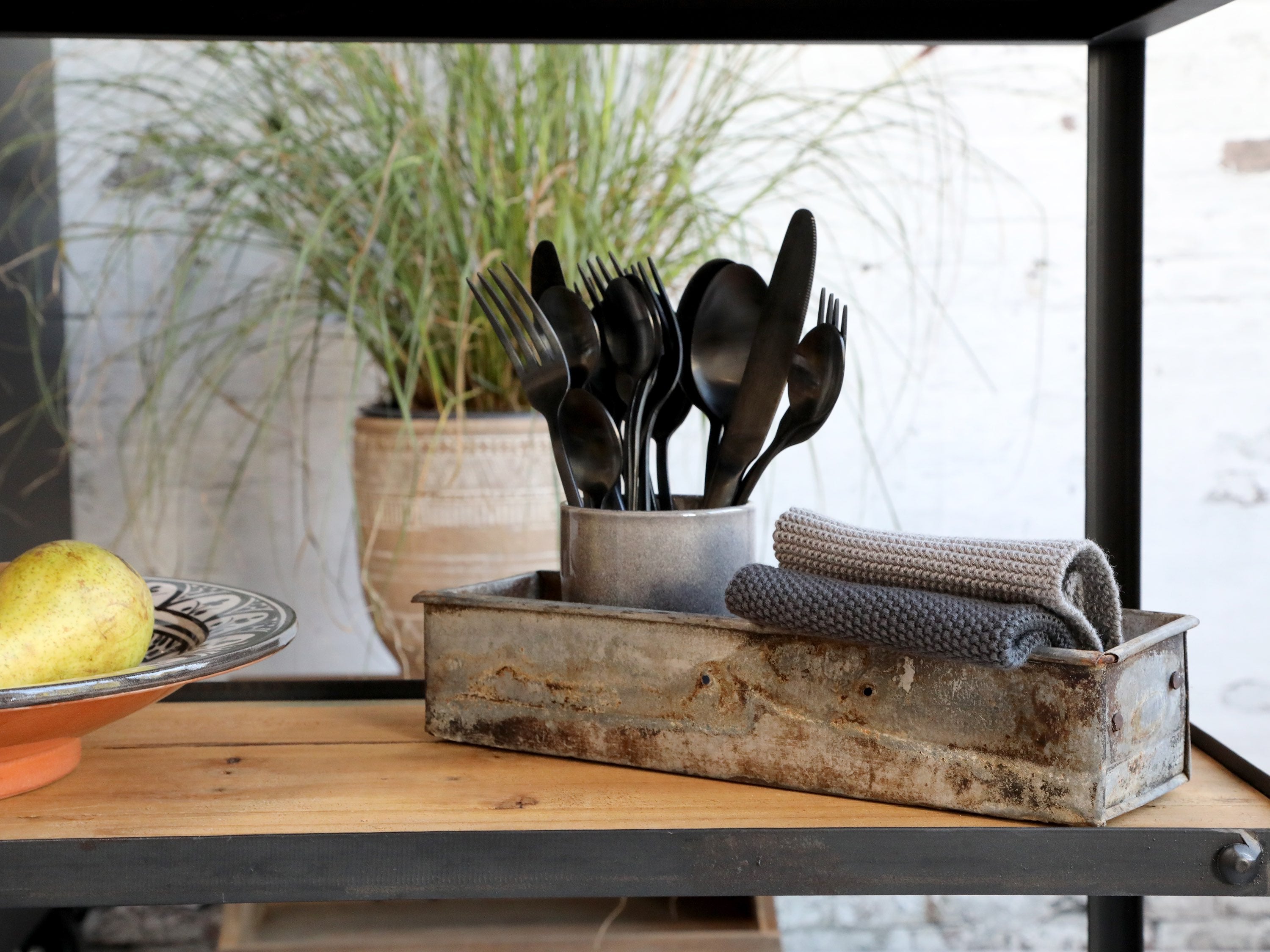 Éternel Geschirrtuch Grau