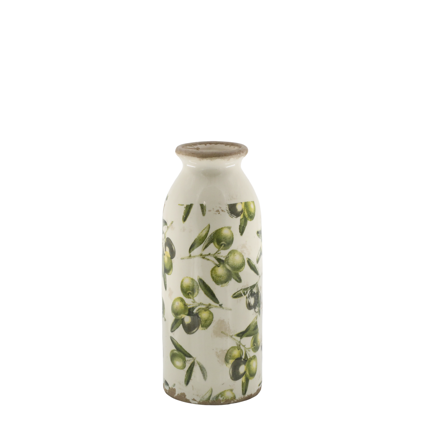 Flasche mit Olivenmuster