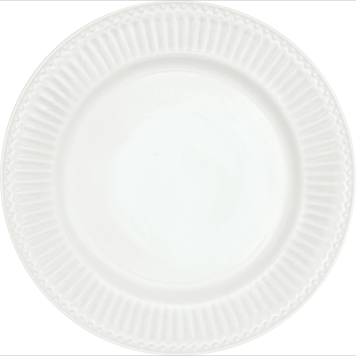 Frühstücksteller Alice Weiß 23 cm